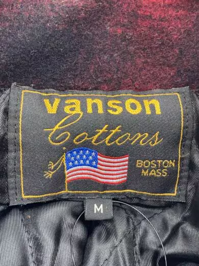 VANSON/Jacket/M/Wool/RED/Check - image 3