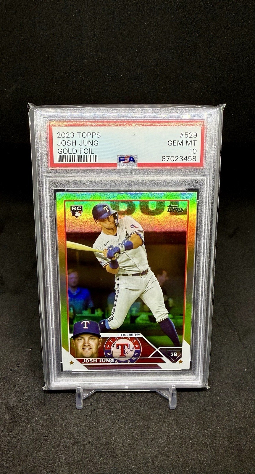 2023 Topps Series 2 - Josh Jung #529 Gold Foil PSA 10 (RC)