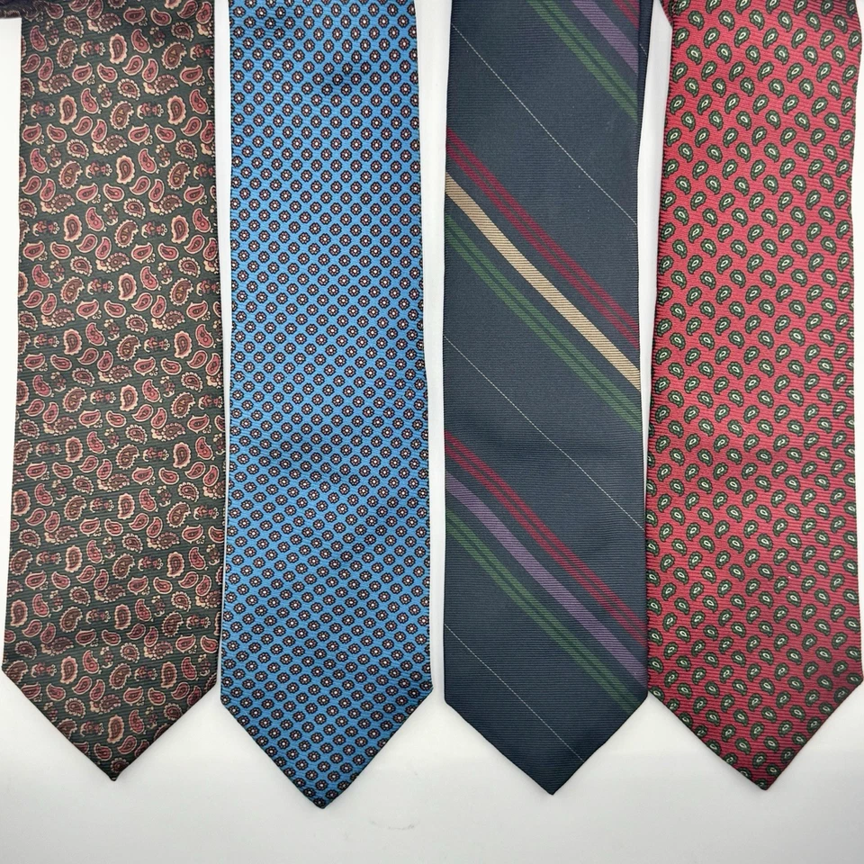 Vintage Polo Ralph Lauren Neiman Marcus Italian Silk Neck Tie Lot Handmade USA - Image 2 of 4