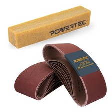 3 x 21 Inch Sanding Belts & Rubber Eraser, 5 Each of 40/80/120/240 Grits Alum...