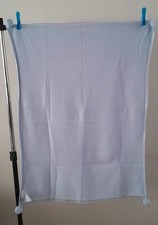 Little white company baby boys blue cashmere mix pram blanket pom pom 70 x 100