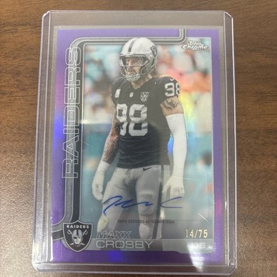 Topps Chrome True Purple Maxx Crosby Auto /75