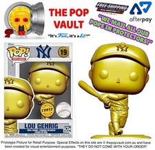FUNKO POP VINYL SPORT LEGENDS BASEBALL 19 LOU GEHRIG GOLD CHASE BNIB + PROTECTOR