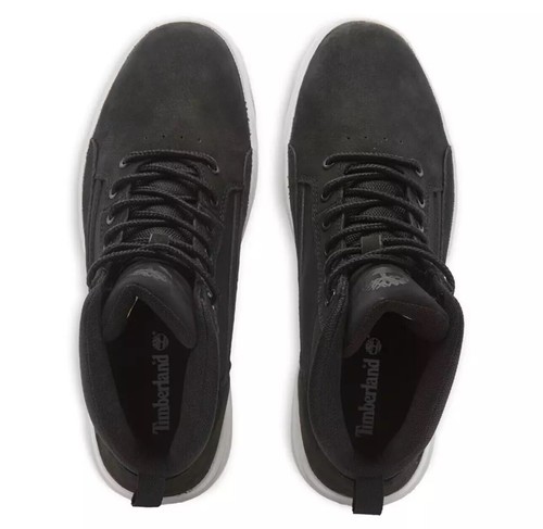 Size 8.5 New Timberland Men's Black Allston Mid Lace-Up Sneaker Boots Black - Picture 5 of 5