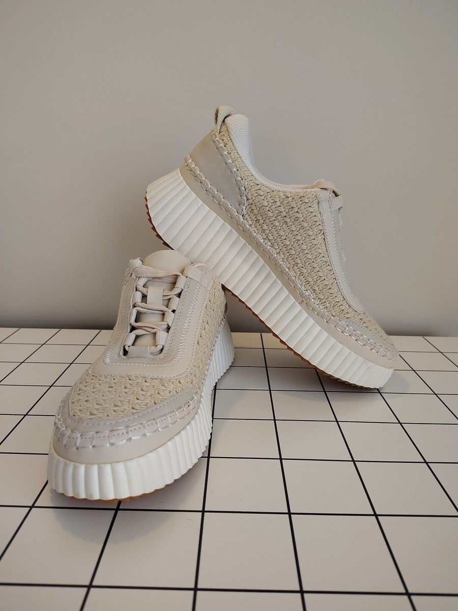 Jellypop Duchess Platform Sneakers Woman's Size 8M Lace Up Creme