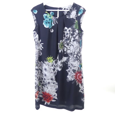 Typhoon dress shift dress dress black flowers size 38