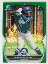 2023 Bowman Martin Gonzalez Chrome GREEN SHIMMER /99 Seattle Mariners 1st BCP-28