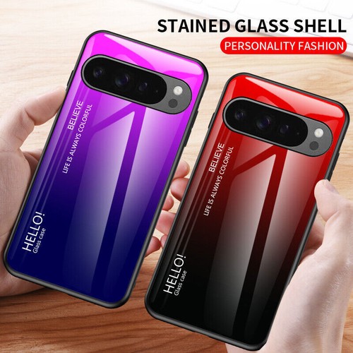 Gradient Color Glass Phone Case For Google Pixel 9 8 7 6 Pro 5 4 3 2 XL 6A 7A 8A - Picture 7 of 19