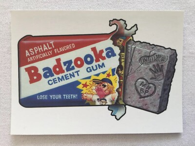 Garbage Pail Kids 2019 Sticker We Hate The 90s Wacky Pails Badzooka Cement Gum 1