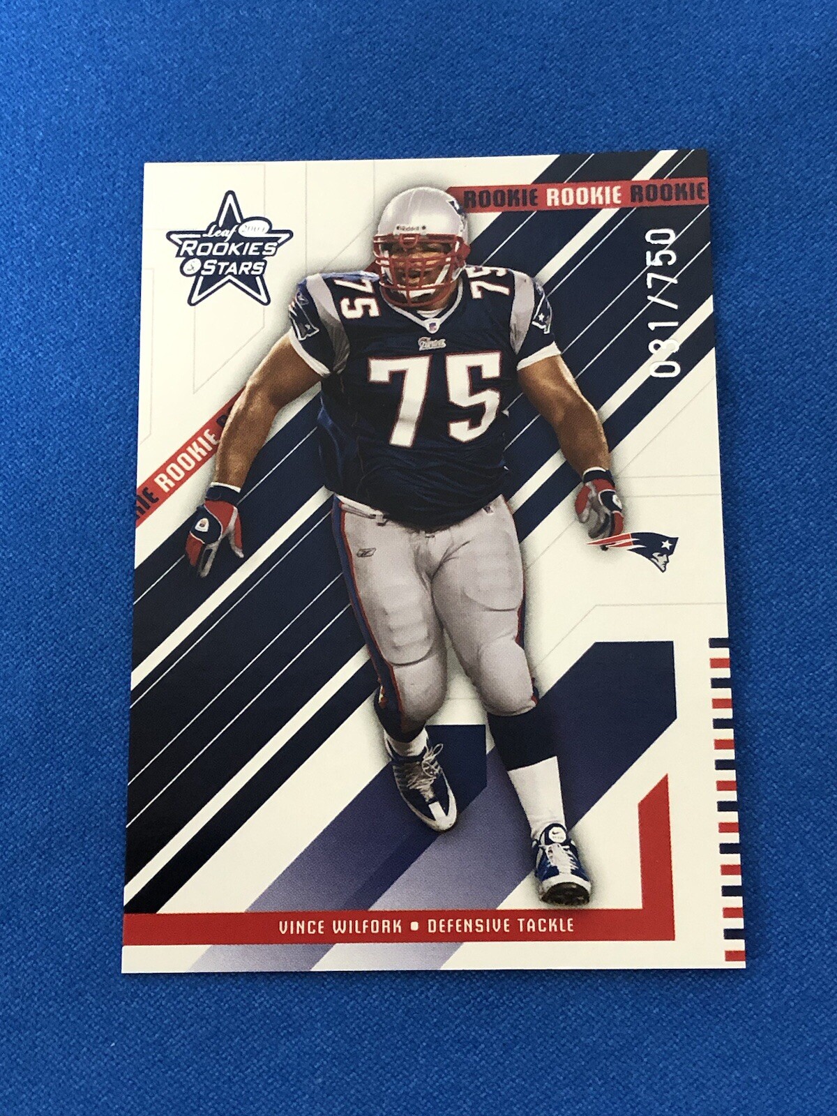 2004 Leaf Rookies and Stars Vince Wilfork Rookie Card 31/750 #246 Patriots
