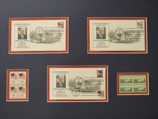 🌟UNIQUE🌟 President Trump Inaugural 3 Covers Canceled Matted Set-2017 & 2025 