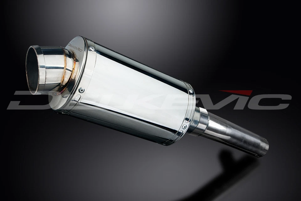 Kit silenciador escape acero inoxidable ovalado 9" Slip On Honda CBR600F Hurricane 1987-1990 Foto 2 de 4