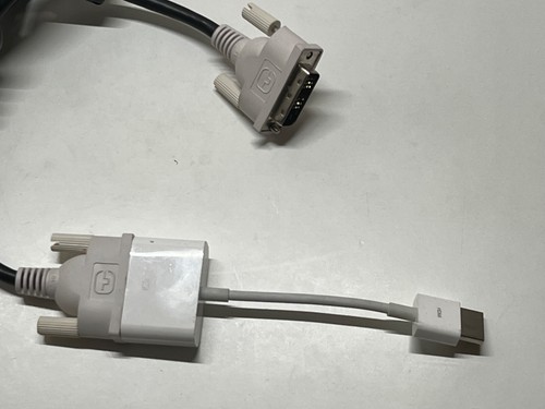 GENUINE Apple Male HDMI to Female DVI Adapter MJVU2AM/A + DVI Cable COMBO - Picture 6 of 12