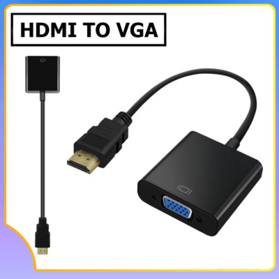 HDMI Male to VGA Female Video Converter Adapter Cable For PC 1080p HDTV Monitor