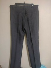 Vintage Levi's Dacron Polyester Made in USA Gray Pants Jeans - Men's 37x33
