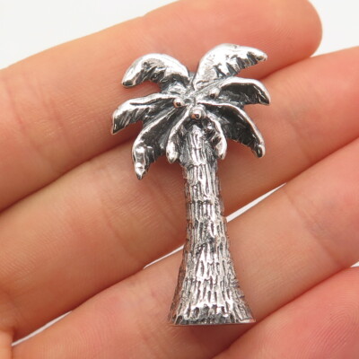 Broche Vintage Arbre Palmier – Épingle Fonctionnelle – Style Naturel – Parfait Accessoire Déco Ou Vestimentaire