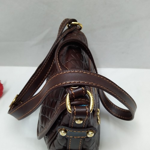 Marino Orlandi Brown Leather Turnlock Flap Closure Crossbody Bag - Picture 10 of 19