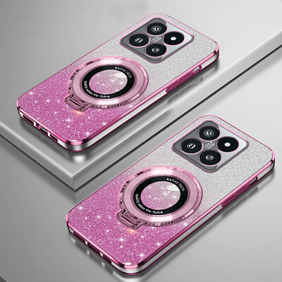 Glitzer Bling Hülle Für XiaoMi 17T 15T 14 Pro Redmi Note Handy Schutz Stand Case
