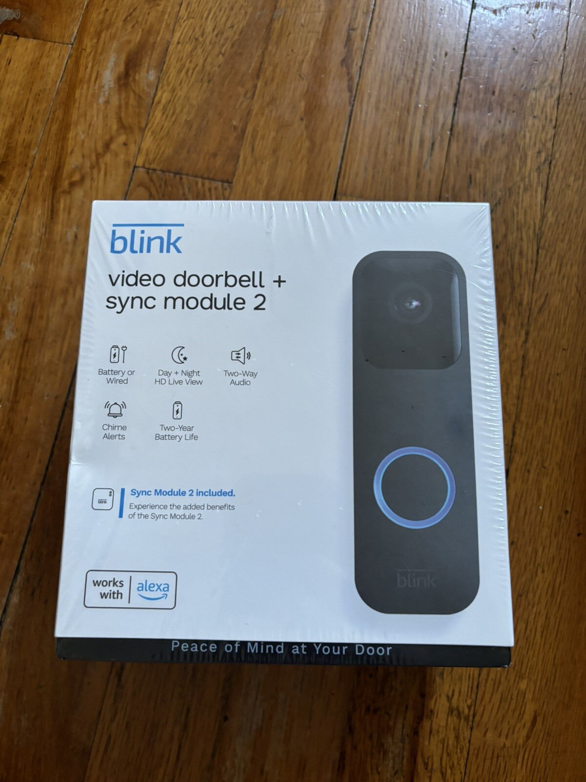 Blink Video Doorbell + Sync Module 2 New Sealed-image
