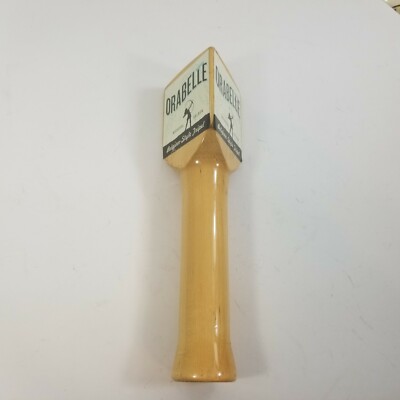 Vtg Great Divide Brewing Orabelle Belgian Style Tripel Beer Tap Handle Wooden