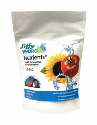 Jiffy 10-5-10 Hydro Nutrients for All Purpose Use, 9 oz., FREE SHIPPING 