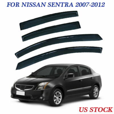 4pcs Visor Rain Guards Wind Deflector For Nissan Rogue 2009 2010 2011 2012 09-12