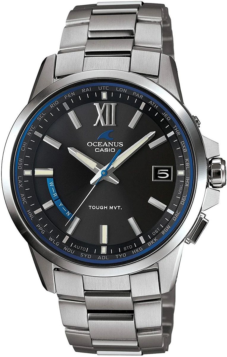 Reloj Casio Oceanus Clásico OCW-T150-1AJF Titanio Radio Solar Hombre Hecho en Japón