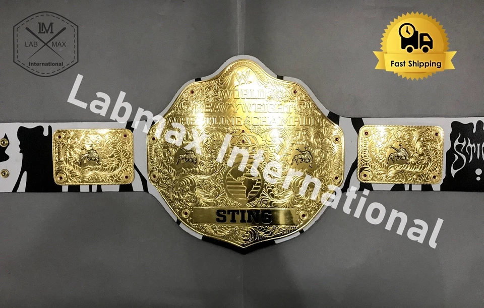 Пояс чемпиона мира в супертяжелом весе Tribute To Iconic Sting Big Gold 2 мм латунь - Изображение 4 из 4