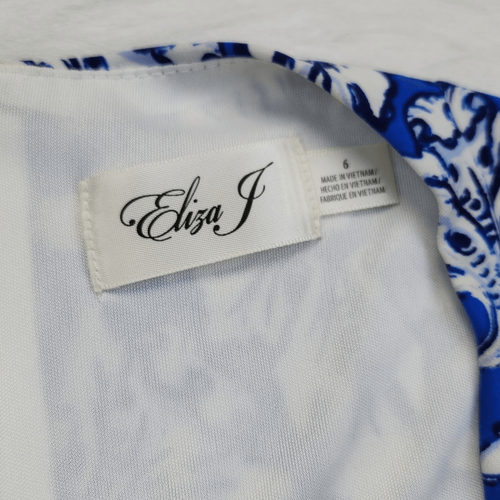 Vestido recto jersey estampado mandala manga 3/4 azul verde Eliza J-1017 para mujer 6 - Imagen 5 de 11