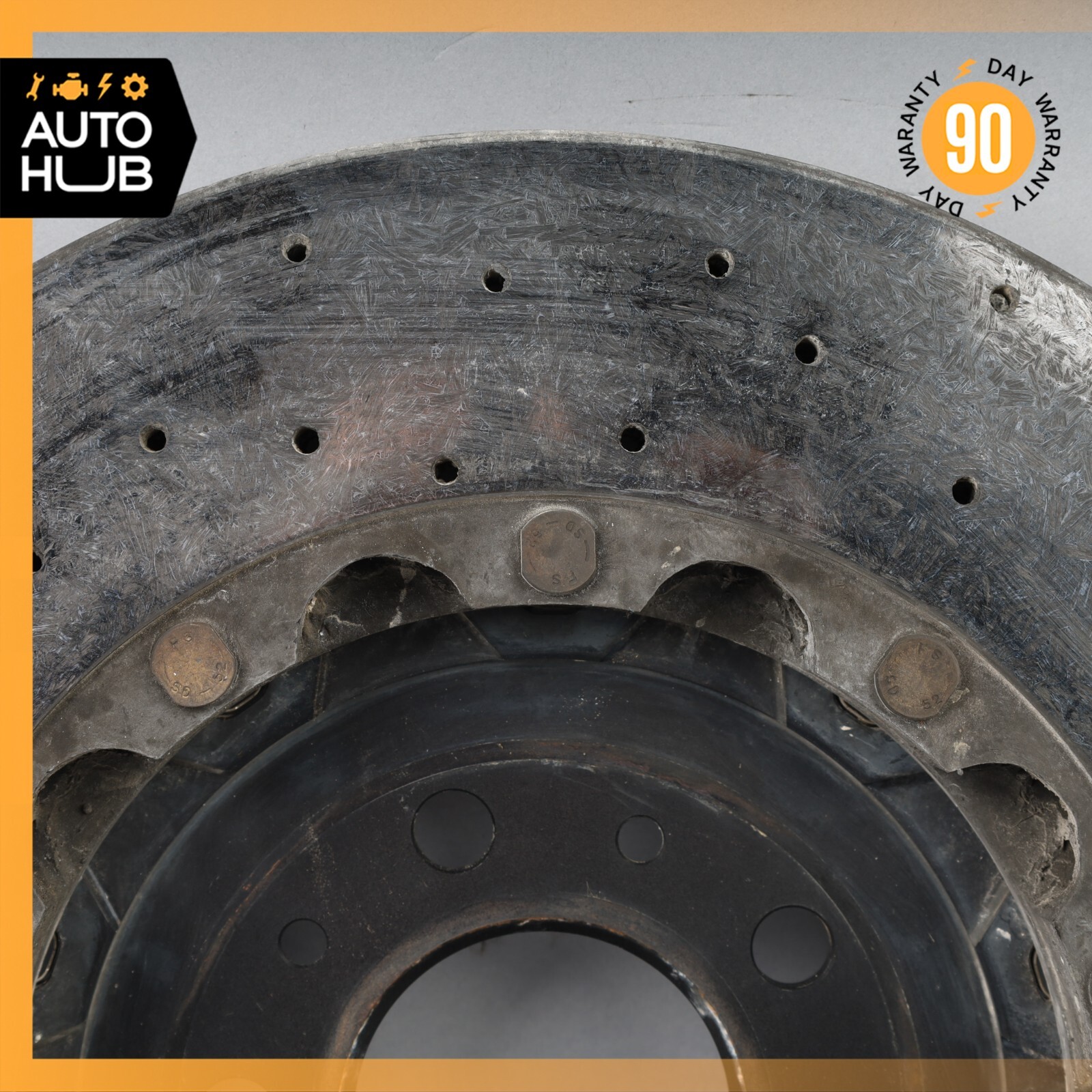 08-16 Aston Martin DB9 GT DBS Vantage Rear Carbon Ceramic Brake Rotor OEM 7k