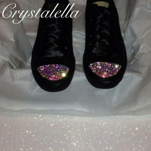 converse with crystals and ribbon laces