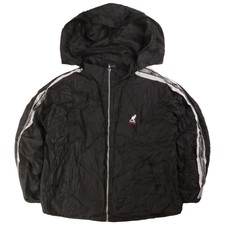 Kangol Women's Lightweight Zip Up Windbreaker Black Large