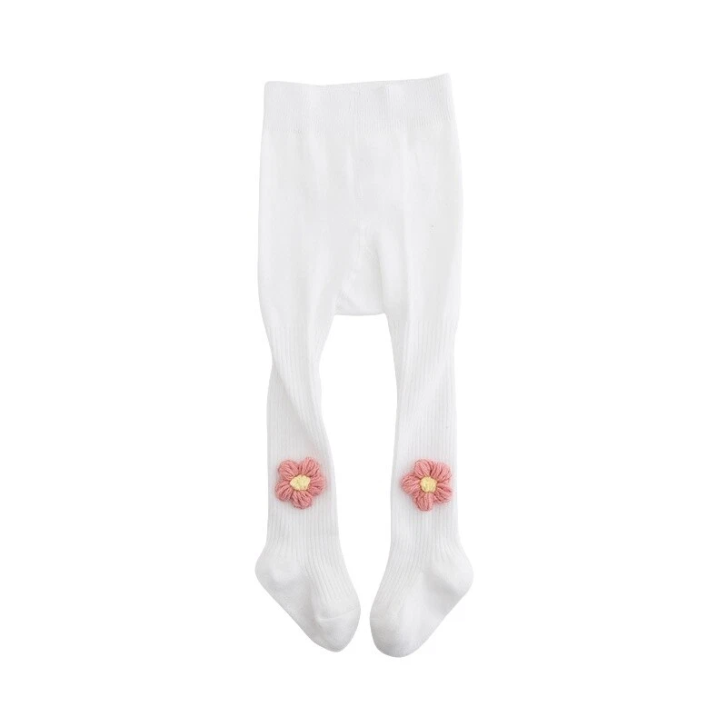 Medias lisas para niñas 1-8 años pantimedias lisas para niños escuela algodón suave Foto 3 de 4