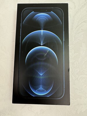Apple iPhone 12 Pro Max Pacific Blue 128 GB *EMPTY BOX ONLY* Sim Ejector Sticker