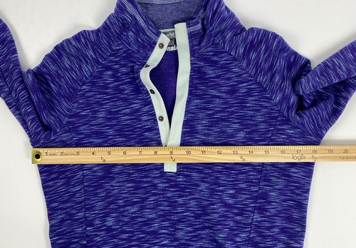 Avalanche Womens Size M 1/4 Button Up Activewear Pullover Jacket Purple - Picture 7 of 8