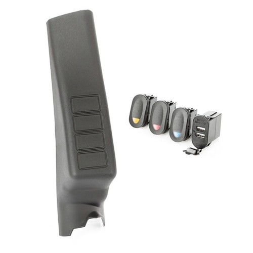 Rugged Ridge A-Pillar Pod Kit 3 Switch USB Fits 11-18 Jeep JK/JKU - Picture 2 of 10