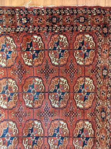 Antiker Teppich Tekke - Buchara- Türkmenistan ca. 99 X 114 cm - Bild 6 von 22