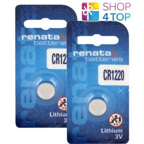 2 RENATA CR1220 LITHIUM BATTERIES 3V CELL COIN BUTTON ECR1220 EXP 2028 NEW