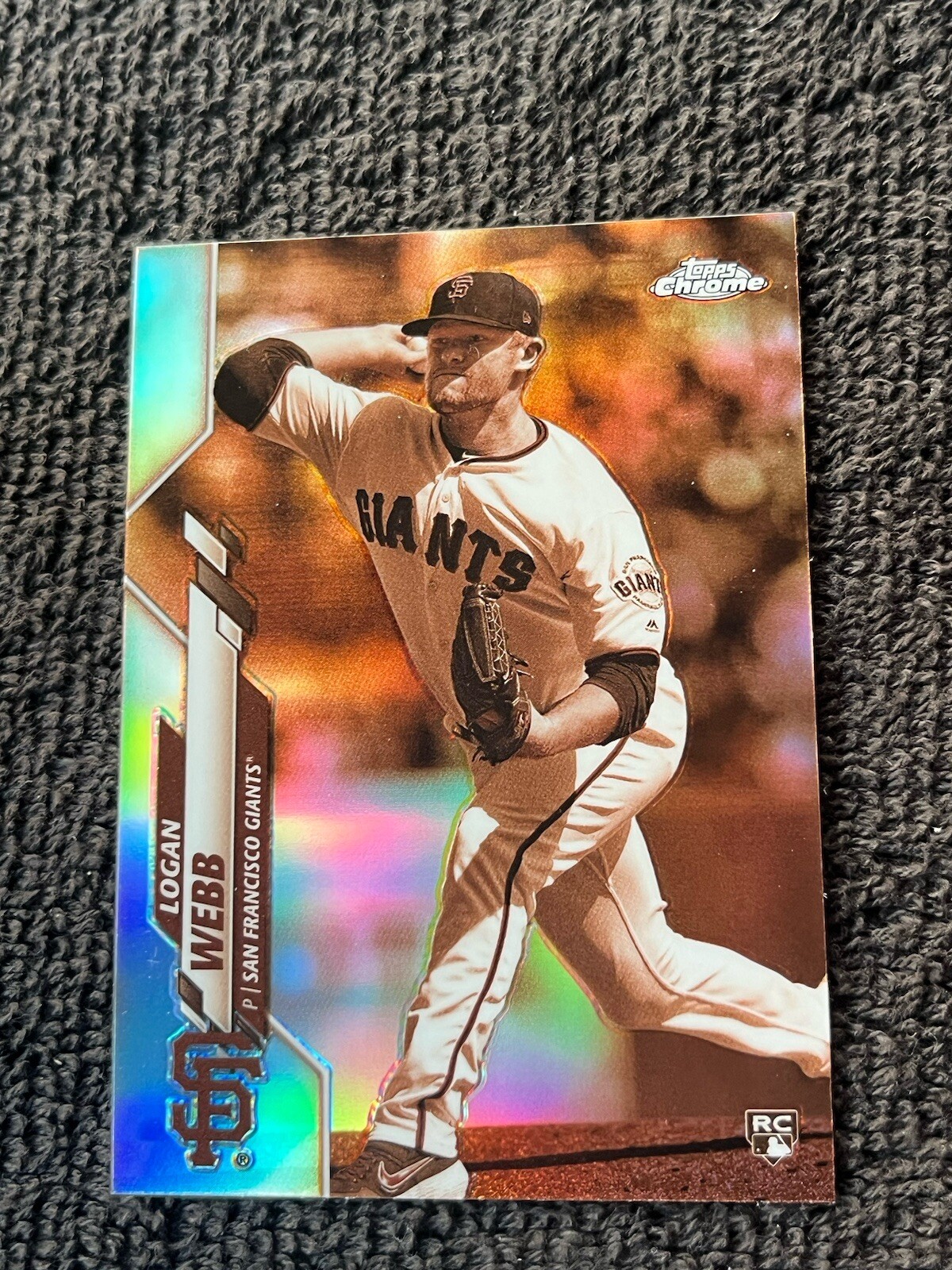 2020 Topps Chrome Logan Webb #117 Sepia Refractor San Francisco Giants