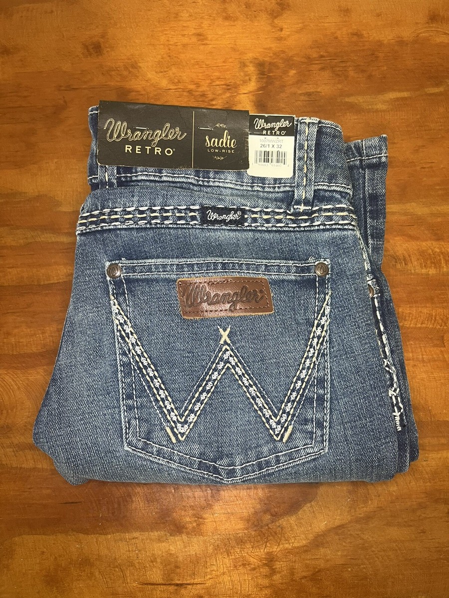 Wrangler Retro Sadie Trouser Low Rise Jean for Women Bootcut