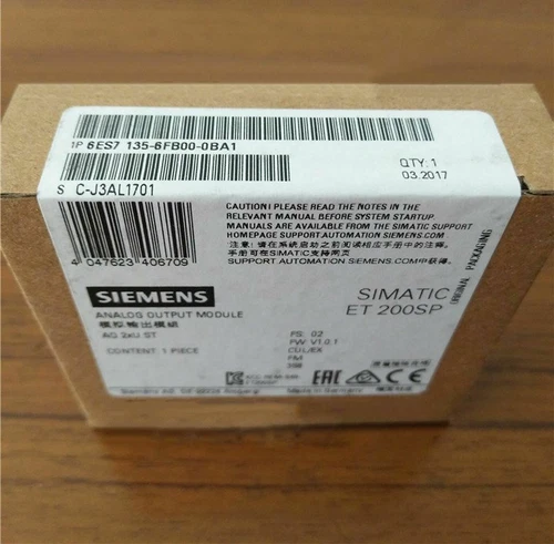 Neu Siemens 6ES7135-6FB00-0BA1 6ES7 135-6FB00-0BA1 ET 200SP Analog Ausgangsmodul - Bild 1 von 2
