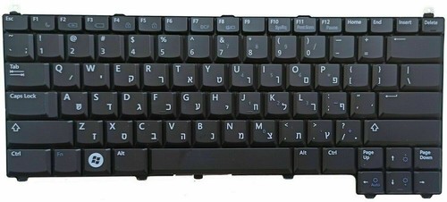 NEW Original Hebrew HB עִברִית keyboard DELL Latitude E4200 מקלדת - Afbeelding 2 van 2