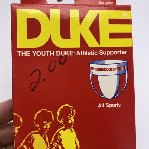 Vtg The Duke Athletic Supporter Jockstrap Boys Size M Made in USA 1970s - Picture 6 of 11
