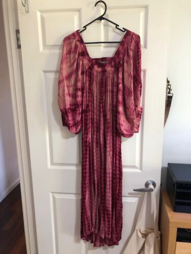 Tree Of Life Long Red Tie Dye Long Maxi Dress - Free Love Size NEW π»