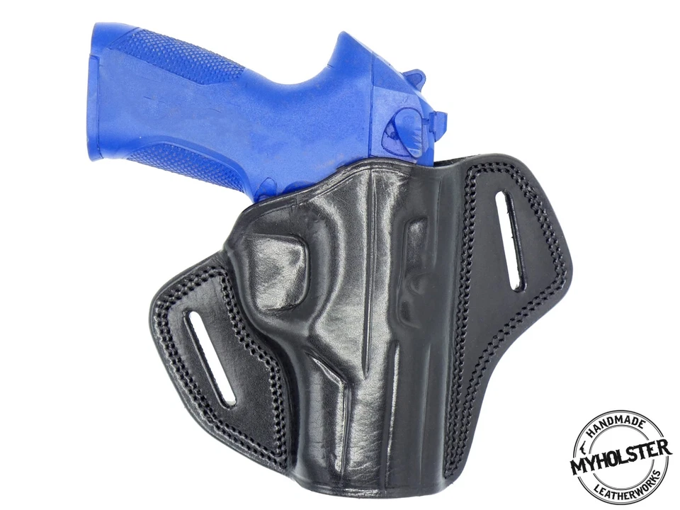 Right Hand Open Top Leather Belt Holster Fits Smith & Wesson M2.0 COMPACT - Image 2 of 2