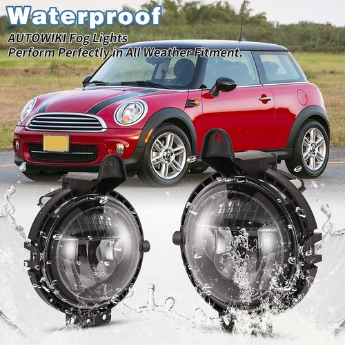 Fit 2007-2015 Mini Cooper Fog Lights Lamps Smoke Lens Pair Assembly Left & Right - Picture 7 of 8