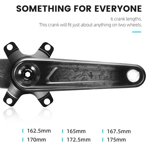 11s/12s Road Full Carbon Crankset Bicycle Cranks 24mm Titanium Spindle Chainring - Picture 12 of 31