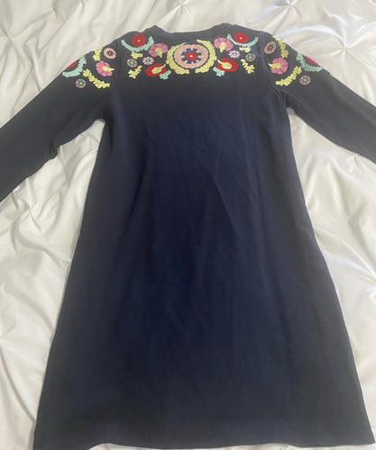 BODEN FLORAL EMBROIDERED SWEATSHIRT DRESS J0266 10 R NEW WITH TAGS - Picture 2 of 9