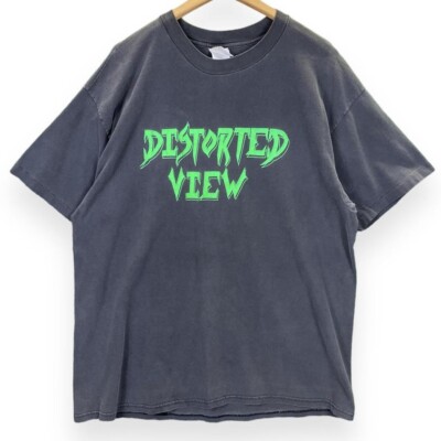 Vintage  Distorted View Band T Shirt XL Rare 1990s The New Breed Metal Obscure