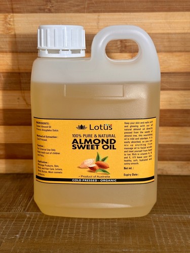 ALMOND SWEET OIL 1L Litre , PREMIUM GRADE, ORGANIC, MADE IN AUSTRALIA. BEST - Picture 2 of 3